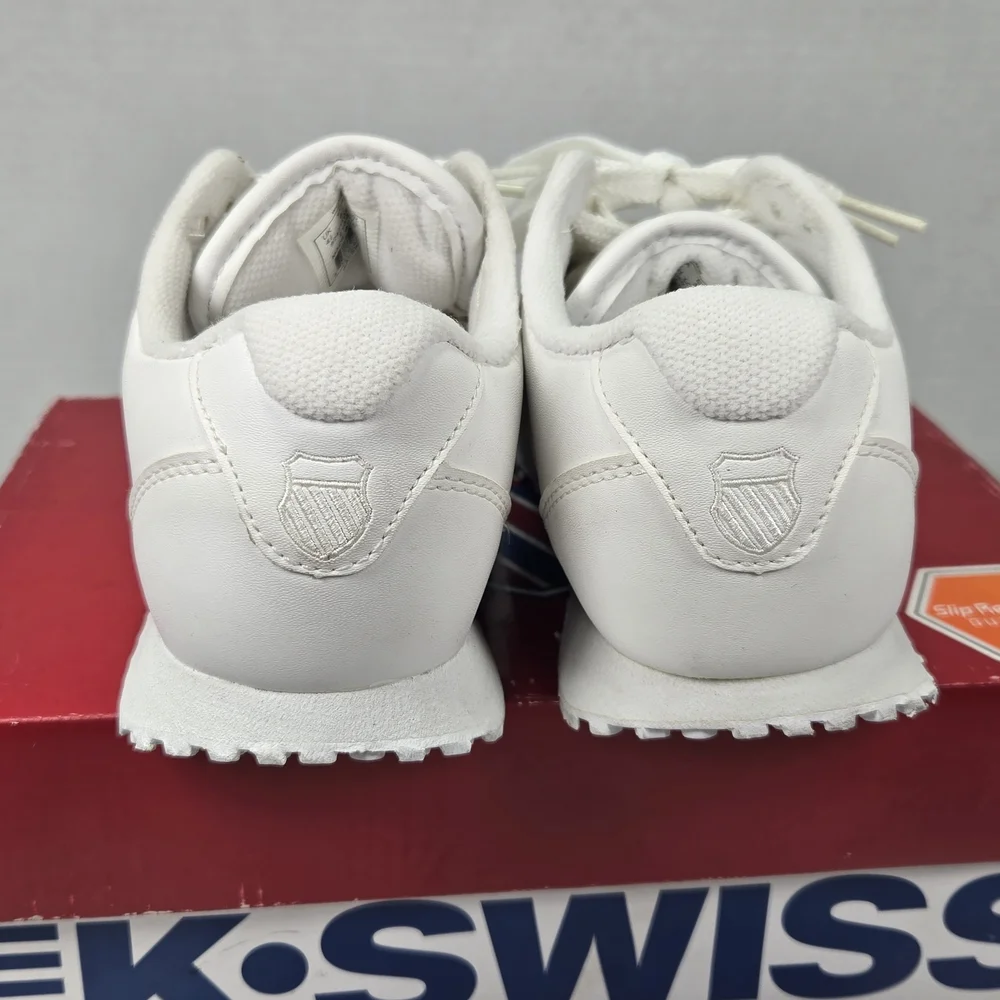 K-Swiss Botwin All-White Classic Sneakers Women's Size 6 1/2 6.5 - Picture 4 of 15